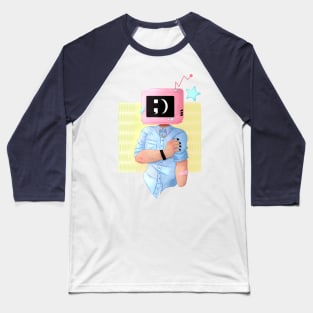 Winky Wonk TV Head Baseball T-Shirt